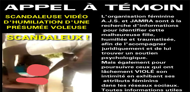 Vidéo de la femme déshabillée : Jamra et AJS lancent la traque contre les jeunes de Sacré-Cœur