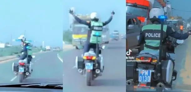 Le commerçant escorté par le policier retrace le film et émet ses regrets