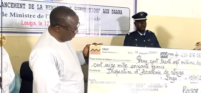 Soutien aux écoles coraniques : Cheikh Oumar Ann remet une enveloppe de près de 240 millions FCFA pour des vivres