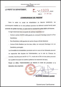 Réhabilitation du marché de Sandaga : Les commerçants sommés de quitter d’ici ce vendredi